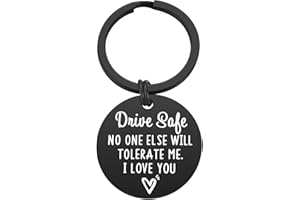 iJuqi Valentine's Day Gifts for Him Men - Drive Safe Keychain Boyfriend Gifts Boyfriend Husband Gifts from Girlfriend Wife