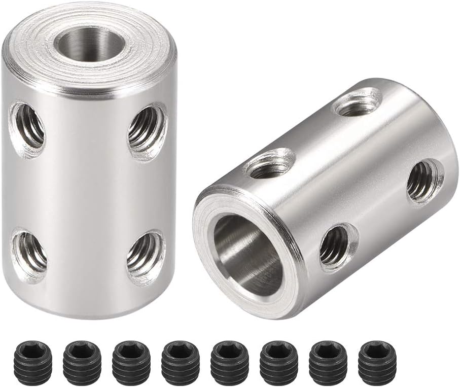 sourcing map 5mm to 8mm Bore Rigid Coupling Set Screw L22XD14 Stainless Steel,Shaft Coupler Connector for 3D Printers