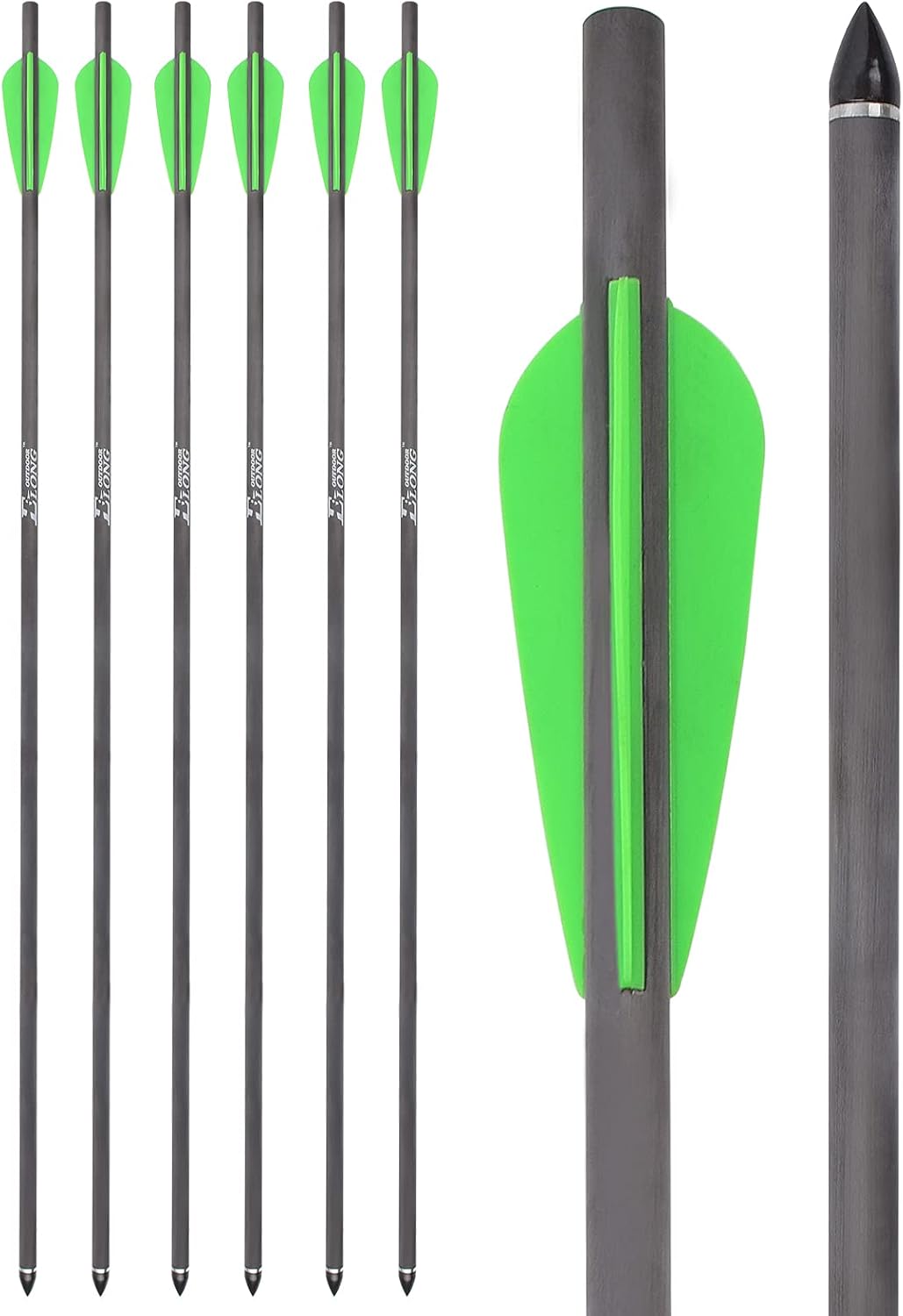 NIKA ARCHERY Airbow Arrows Carbon Shaft 26 inch Arrow Gun Air Rifle 6 Pack : Sports & Outdoors