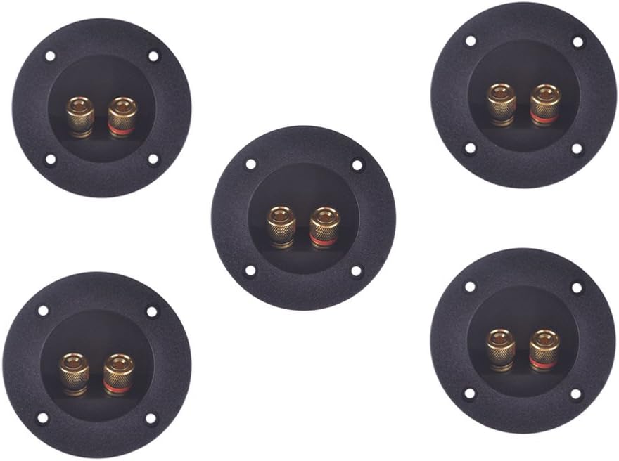 5 Pcs 2-Way Speaker Box Terminal Cup Screw Cup Subwoofer Plugs Connectors DIY Home Car Speaker Binding Post