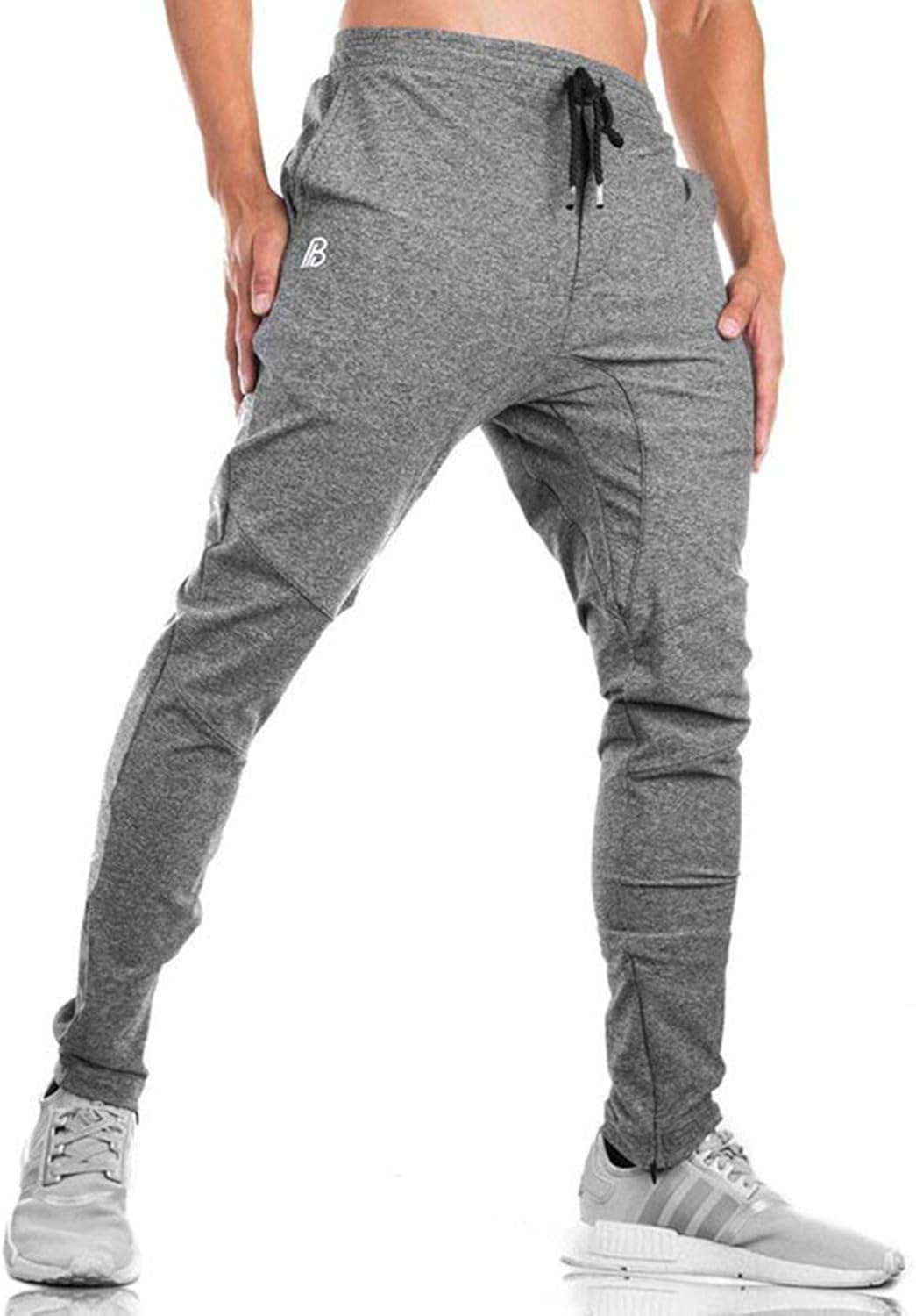 Amazon ジョガーパンツ メンズ トレーニングウェア ダブルポケット付き 筋トレ パンツ ジムウェア スリム 吸汗速乾 通気性