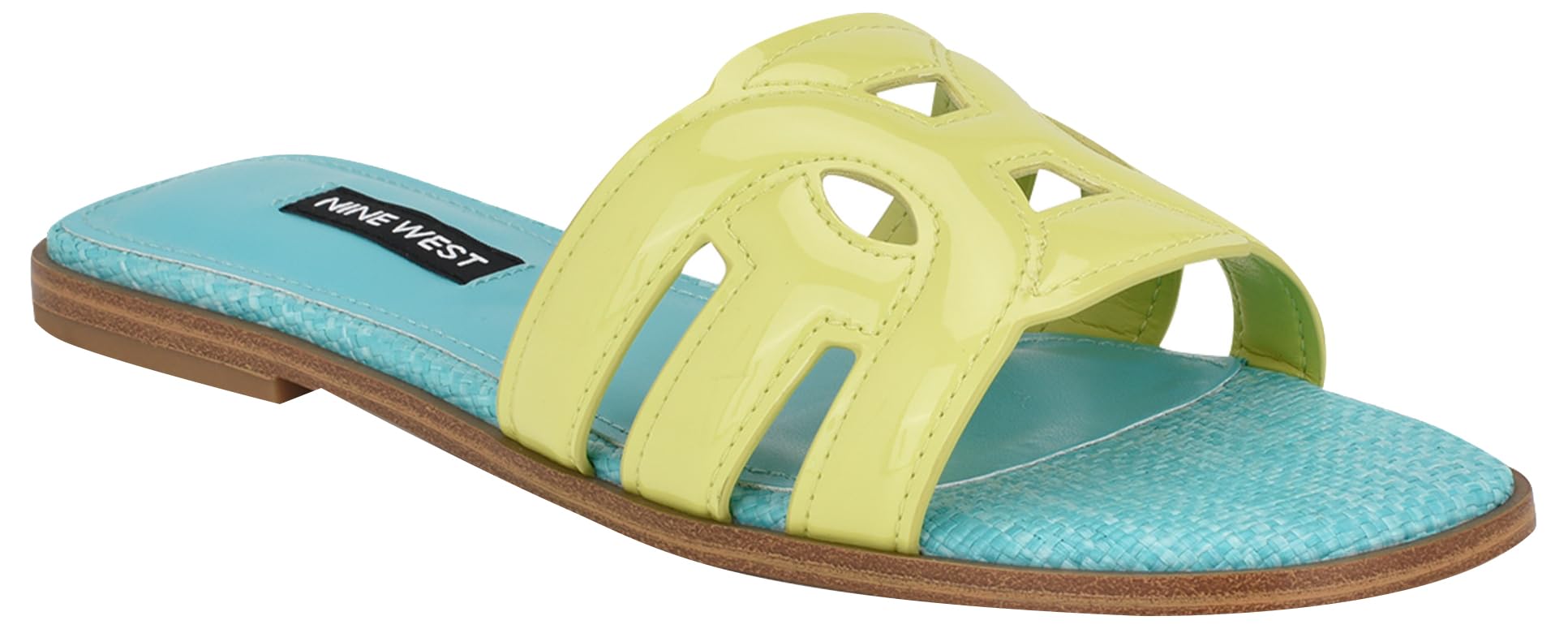 Nine West Women’s Geena3 Sandal, Lemon Lime 700, 6.5