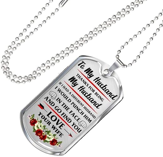 husband dog tag necklace