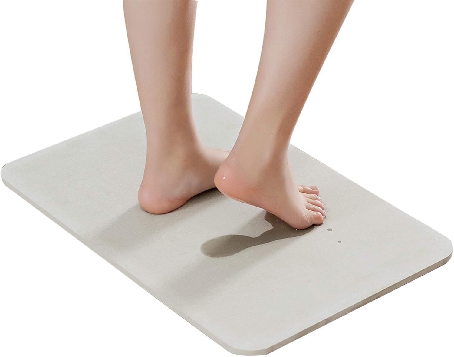 Amazon Com Marbrasse Bath Mat Absorbent Diatomaceous Earth Japanese Design Nonslip Bathroom Floor Mats For Fast Water Drying Self Refreshing Hard Shower Mat White Kitchen Dining