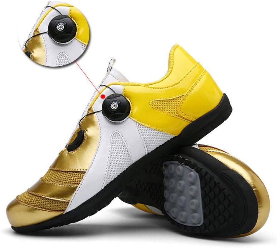 gold cycling shoes