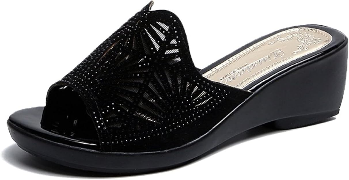 Women's Ethnic Style Wide Width Platform Wedges Sandals