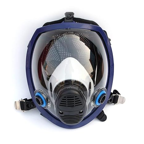 PassionIn Lightweight Full Face Chemical mask Anti-Gas Mask Acid Dust Respirator Paint Pesticide Spray Silicone Filter Face Mask