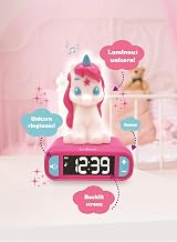 Lexibook Unicorn Nightlight Alarm Clock Pink RL800UNILXB view 3