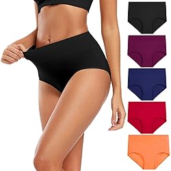Molasus Women's Soft Cotton Underwear Briefs High