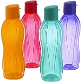 Tupperware Aquaslim Flip Top Water Bottle 750ml - 4pcs set (multicolor)