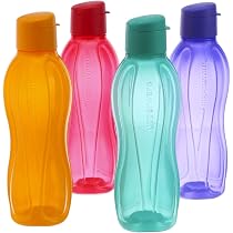Tupperwareエコボトル500ml4個セット Tupperware 500Ml Aquasafe Water Bottles, Set of 4, New Multi