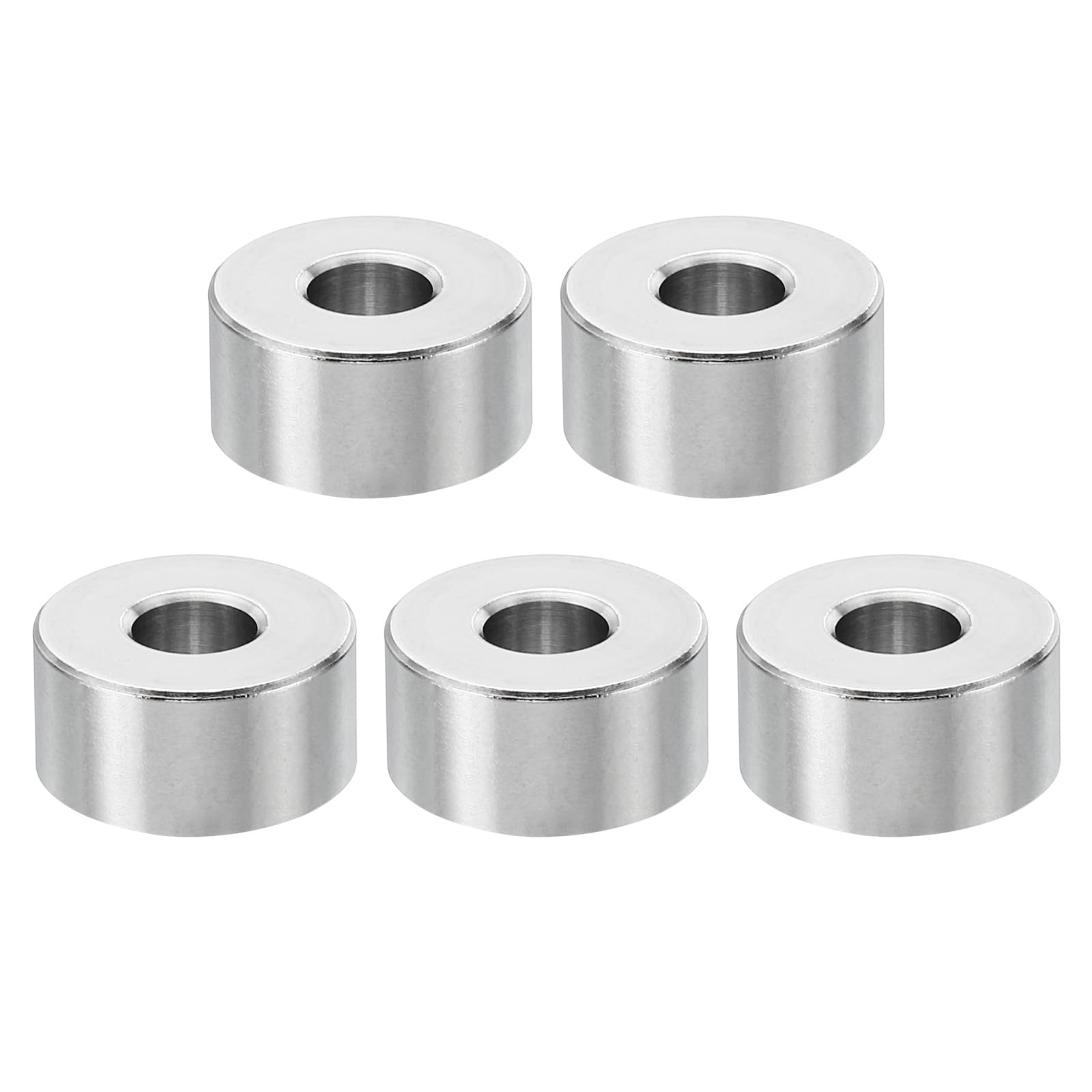 PATIKIL M6 Stainless Steel Spacers, 5 Pcs Metal Spacer Stainless Steel 6.2mm ID x 16mm OD x 8mm L Spacer Screw Standoff Round for 1/4" or M6 Screw Bolts — image 1