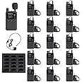 AGJ Wireless Tour Guide System, Tour Guide Microphone and Speaker, Tour Guide Headsets 1 Transmitter 15 Receivers 1 Charger Court Church Translation System for Factory School