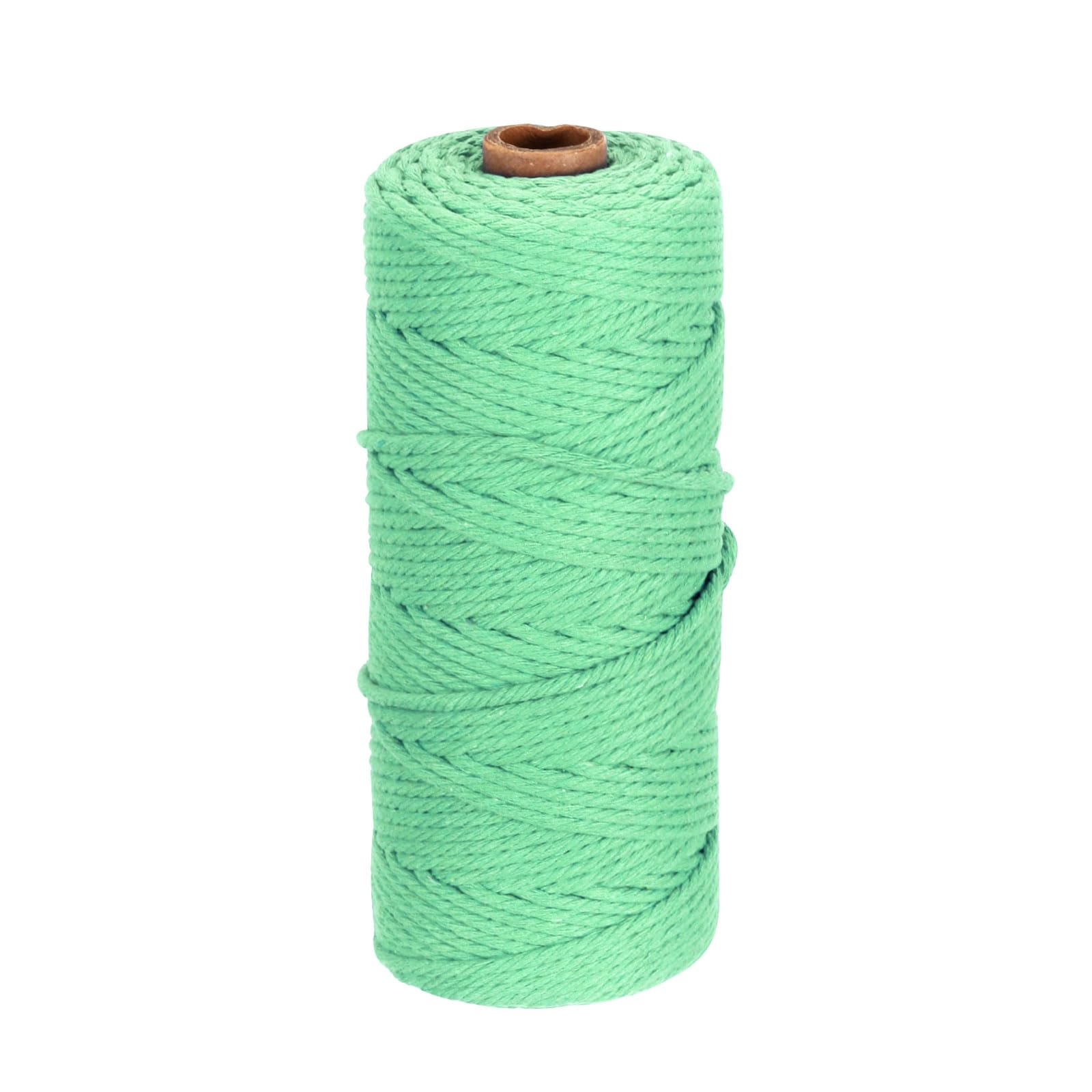 DMiotech 3mm x 100M (109 Yard) Forest Green Natural Cotton Macrame Rope, Wall Hanging Handmade 2 Strands Twisted Macrame Cotton Cord for Plant Hangers, Gift Wrapping Wedding