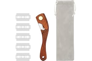 Bread Lame Dough Scoring Tool, Wooden Sourdough Knife Scorer, Retractable Lame Bread Tool with 5 Blades for Breads Sourdough 