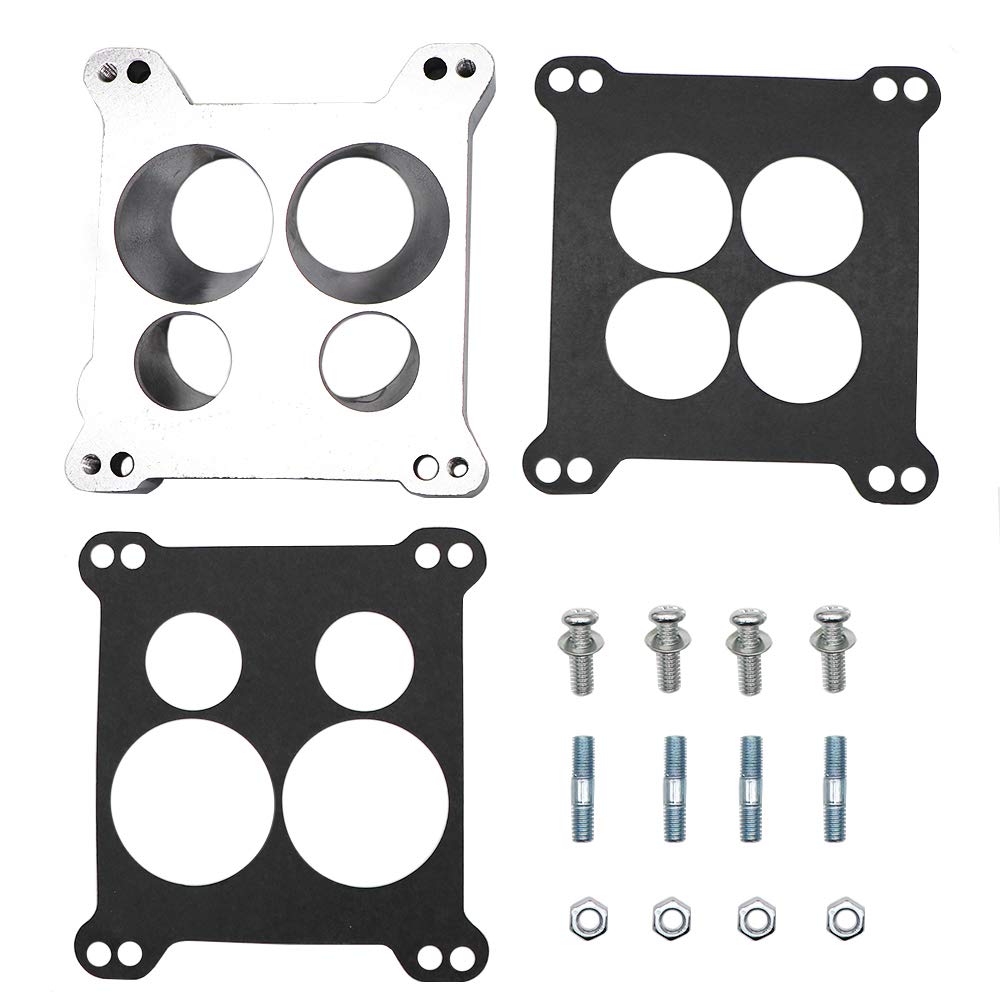 Photo 1 of KIPA Carburetor Adapter Manifold 2696 Four-Hole Square-Bore to Spread-Bore Replace for Quadrajet Thermo-Quad Manifolds, 0.850 in. Thickness