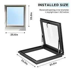 OXBZKMY Skylight Window for House Roof, Tempered