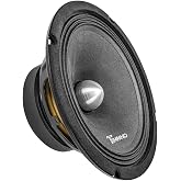 Timpano TPT-MR8-4 Bullet 8 Inches Pro Mid Range Bullet Loudspeaker - 600 Watts Max Power - 4 Ohm Impedance Midrange Speaker for Pro Car Audio (Single)