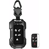YONUFI Key Fob Cover forRange Rover Evouge Sport Velar Land Rover LR2 LR4 Discovery Jaguar F-Type F-Pace Remote Case Protector Metal Keychain