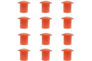 OZXNO 12 Pcs Rebar Protective Cap Orange Rebar Mushroom Safety Caps Plastic Reinforced Protective Cap for Diameter 10-25mm Reinforcement