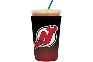 Sok It Java Sok NHL Iced Coffee & Cold Soda Insulated Neoprene Cup Sleeve (New Jersey Devils, Medium: 22-28oz)