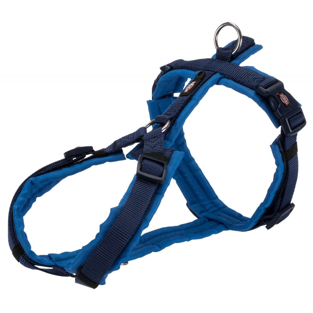 TRIXIE Trekking Harness, New Premium, XL: 80-97 cm/25 mm, Indigo/Cobalt Blue, Dog