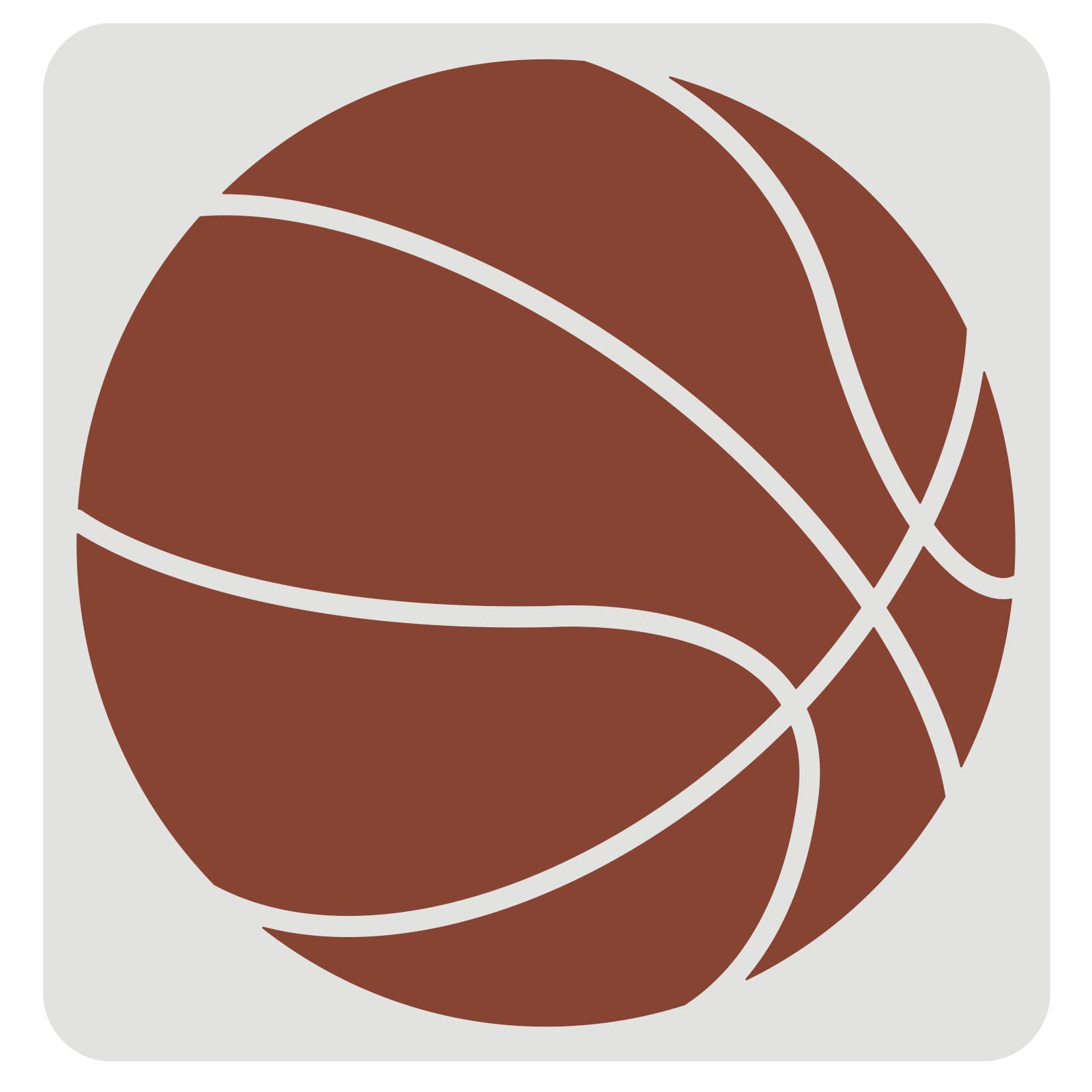 FINGERINSPIRE Basketball Stencils Template 30x30cm Large Size Ball Sport Drawing Painting Stencils Square Reusable Stencils for Painting on Wood, Floor, Blackboard, Wall and Tile — image 1