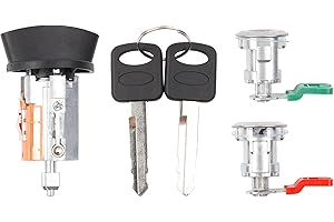 Dasbecan Door Lock Cylinder & Ignition Switch with Key Set Compatible with 1997-2007 Ford F150 F250 F350 Excursion Expedition Explorer Freestar Lincoln Blackwood Navigator Replace 703362 707624