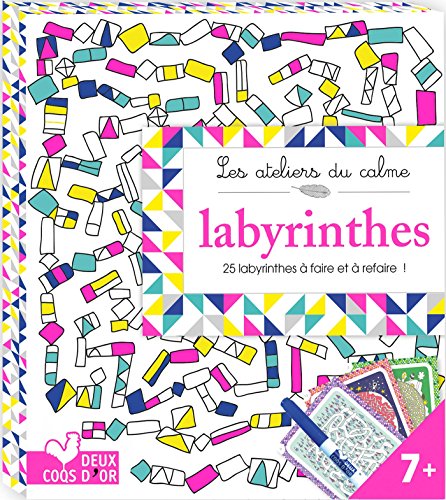Labyrinthes : 25 labyrinthes à faire et à refaire ! Avec un stylo effaçable by 