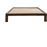 Kumi King Bed, Japanese Joinery, Dark Walnut, Tool-Free Assembly | Handcrafted solid poplar hardwood King bed with Japanese joinery, tool-free assembly, and supports up to 1,500 lbs.