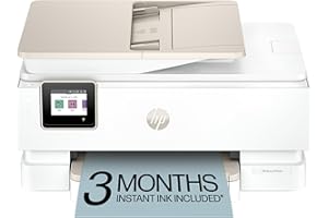HP Envy Photo 7975 Wireless Color Inkjet Photo Printer, Print, scan, Copy, Easy Setup, Mobile Printing, Best-for-Home, 3 Month Trial of Instant Ink Included, AI-Enabled (B63K3A)