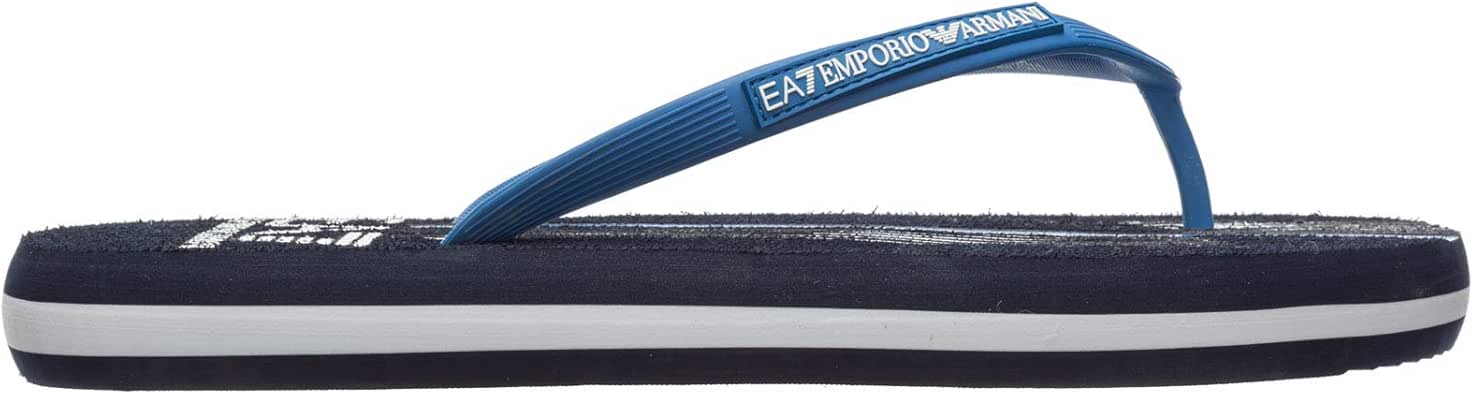 Amazon.com | Emporio Armani EA7 Men flip Flops blu | Shoes