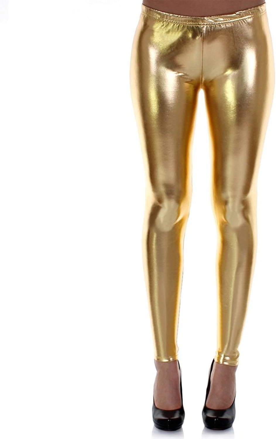 GirlzWalk Women's Ladies Punk Metallic Shiny Wet Look Pants Party Leggings