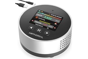 Airthereal Portable Radon Detector for Home – 504-Day Data Storage for Long Term Monitoring, LCD Color Display, Fast 6H Results, Long Battery Life, Audible & Visual Alarm - Upgraded 2025 Version