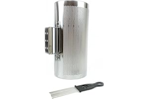 LOONELO Metal Guiro Percussion Instrument Training Tool with Scraper, Latin Percussion Musical Band Accompaniment (Silver-12X6inch)