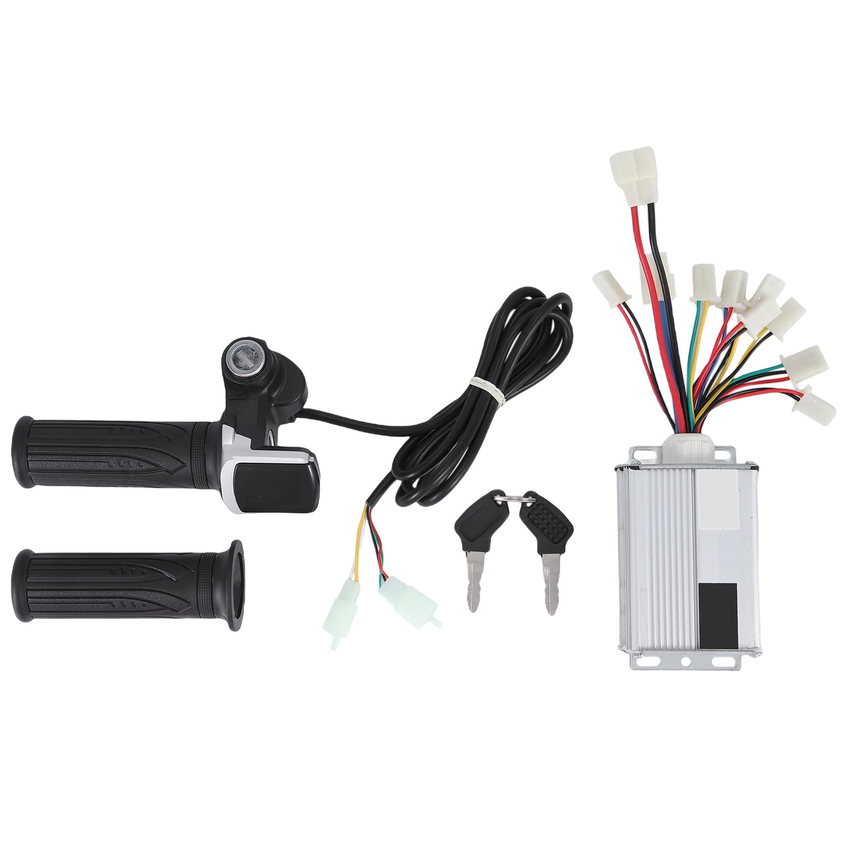 FTEYJEUIOTY Electric Bike Controller Electric Scooter 36V 1000W Brush Controller, Throttle Grip Set for Electric Miniscooter