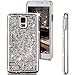 Galaxy S5 Case, ikasus Shiny Sparkle Bling Glitter Handcraft Crystal [Rhinestone Diamond] Hard Plastic Plated Slim Case Cover Full Cover Protective Case for Samsung Galaxy S5 / Galaxy SV i9600 (Sliver)