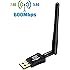 Wifi Adapter Dootoper Wlan Stick 600 Mbit/s, Dual Band (5GHz 433Mbps/2.4Ghz 150Mbps), 802.11b/g/n/a/ac USB Wifi Dongle mit Antennenbuchse und abnehmbarer Antenne, Wlan stick kompatibel mit Windows XP/7/8/8.1/10/Vista (32/64bits), Mac OS X 10.6-10.12 (WiFi Stick)