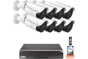 WEILAILIFE 【90ft Super Night Vision】 Outdoor Wired Security Camera System, Video Camera System for Home Security, POE Security Camera System, Home Security & Surveillance Systems