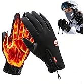 LYW Winter Anti-Slip Waterproof Gloves for Men and Women,with Sensitive Touch Screen Fingers and Non-Slip Palm,for Running Hiking