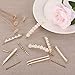 Pearl Hair Pins for Women Girls, Funtopia 12pcs Fashion Sweet Artificial Pearl Hair Clips Bobby Pins Decorative Hair Accessories for Wedding, Party and Daily Wearing