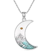 Suiknsn Mountain Necklace 925 Sterling Silver Mustard Seed Pendant Necklace Jewelry Gifts for Women Girls