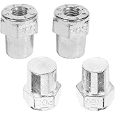 TSUGAMI 3/8 Inch Car Battery Terminal Post Adapter, 2 Pairs Zinc Vehicle Battery Positive & Negative Side Charging Post Conne