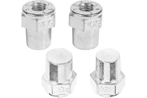 TSUGAMI 3/8 Inch Car Battery Terminal Post Adapter, 2 Pairs Zinc Vehicle Battery Positive & Negative Side Charging Post Conne