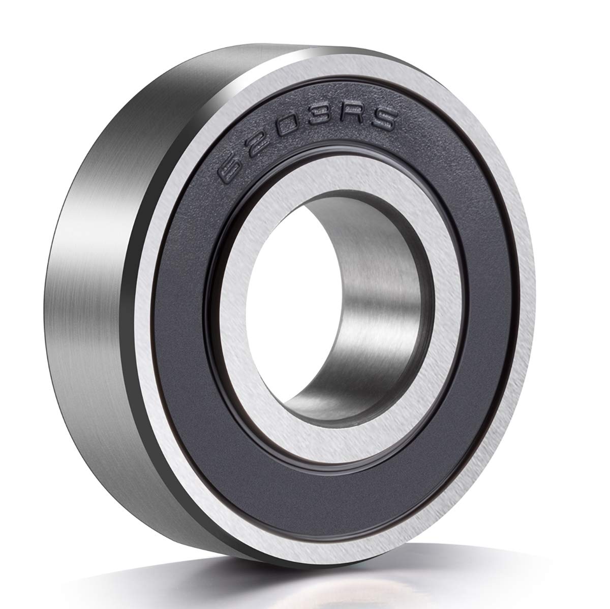 4 Pack 6203-2RS Bearings, Deep Groove Ball Bearings, Double Seal and Pre-Lubricated, 17x40x12mm (6203 2RS)