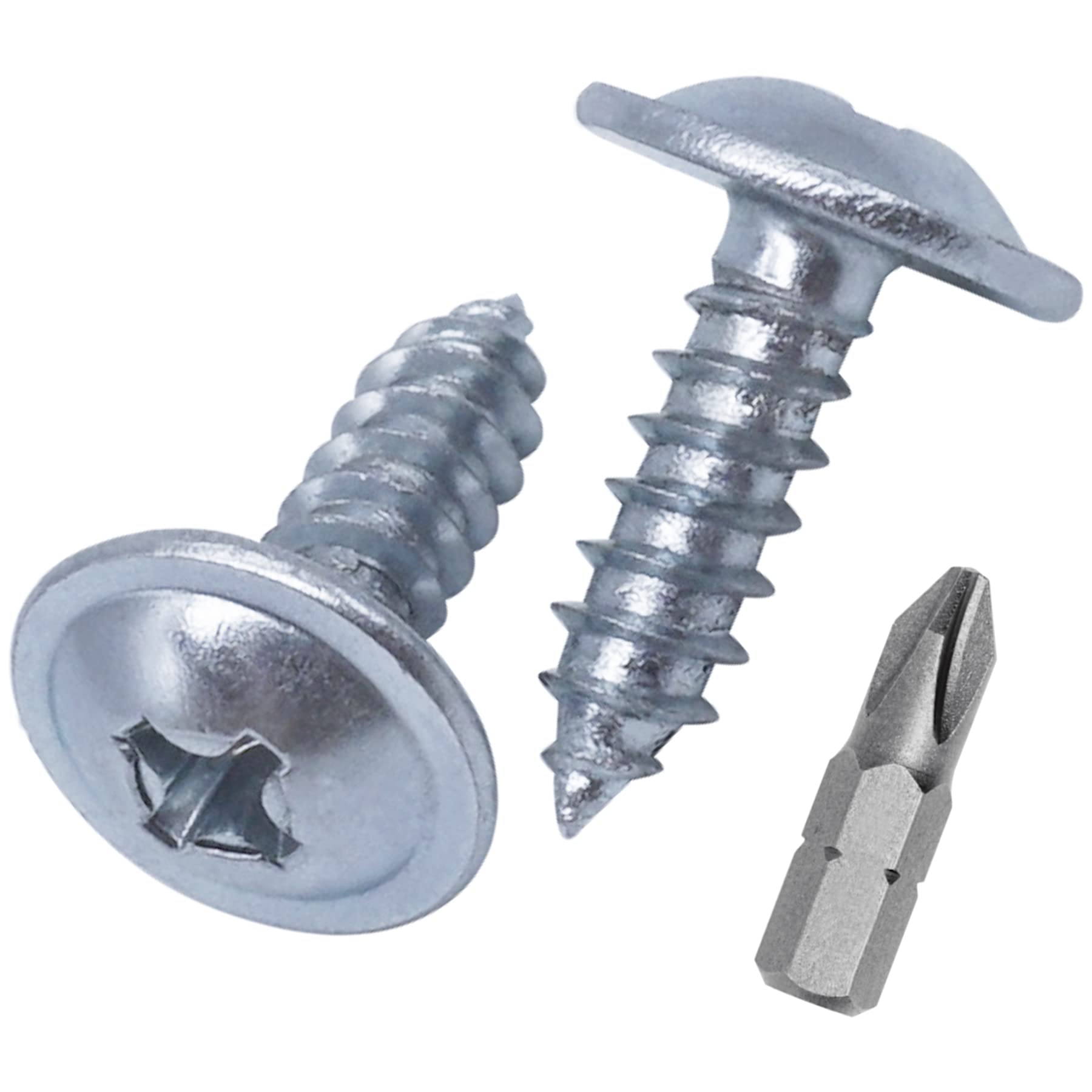 (Pack of 100 pcs) Zinc Plated Steel 4.2 x 13 mm Wood Screws, Metal Screws, Phillips Modified Truss Head, Self Tapping (100, 4.2 x 13 mm)