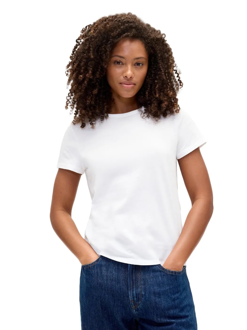 GAP Womens 2-Pack Crewneck Favorite Tee T-Shirt Black White Pk XS Image