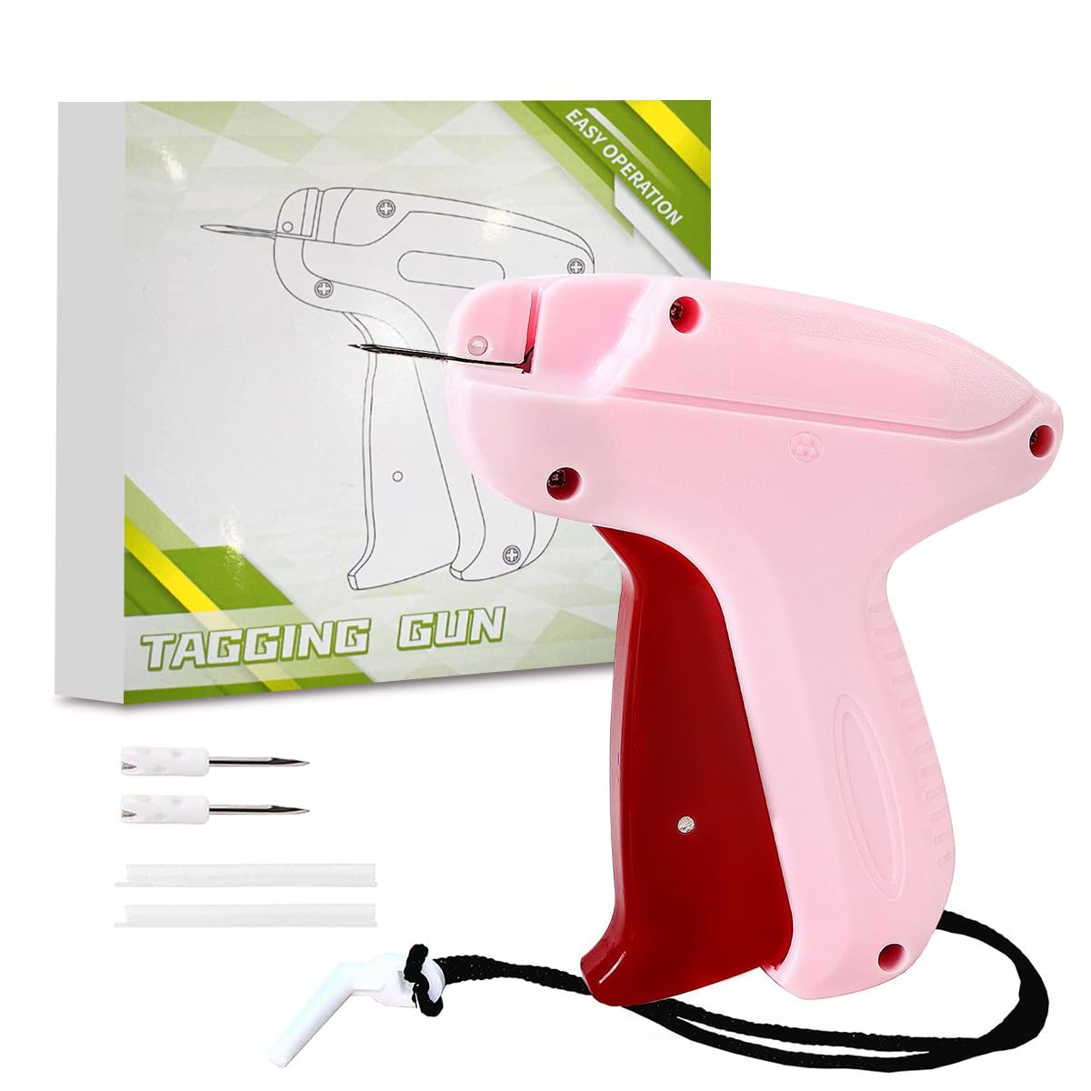Photo 1 of Quick Clothing Fixer, Mini Stitch Gun for Clothes Hemming Sewing Tool Kit, Portable Clothing Tagging Stitcher, Hemming Sewing Gun for Garments with200 White Fasteners & 2 Needles
