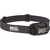 Petzl ACTIK Headlamp - Black | Powerful 450 Lumen Light with Red Lighting, for Hiking, Climbing, Running, &amp; Camping