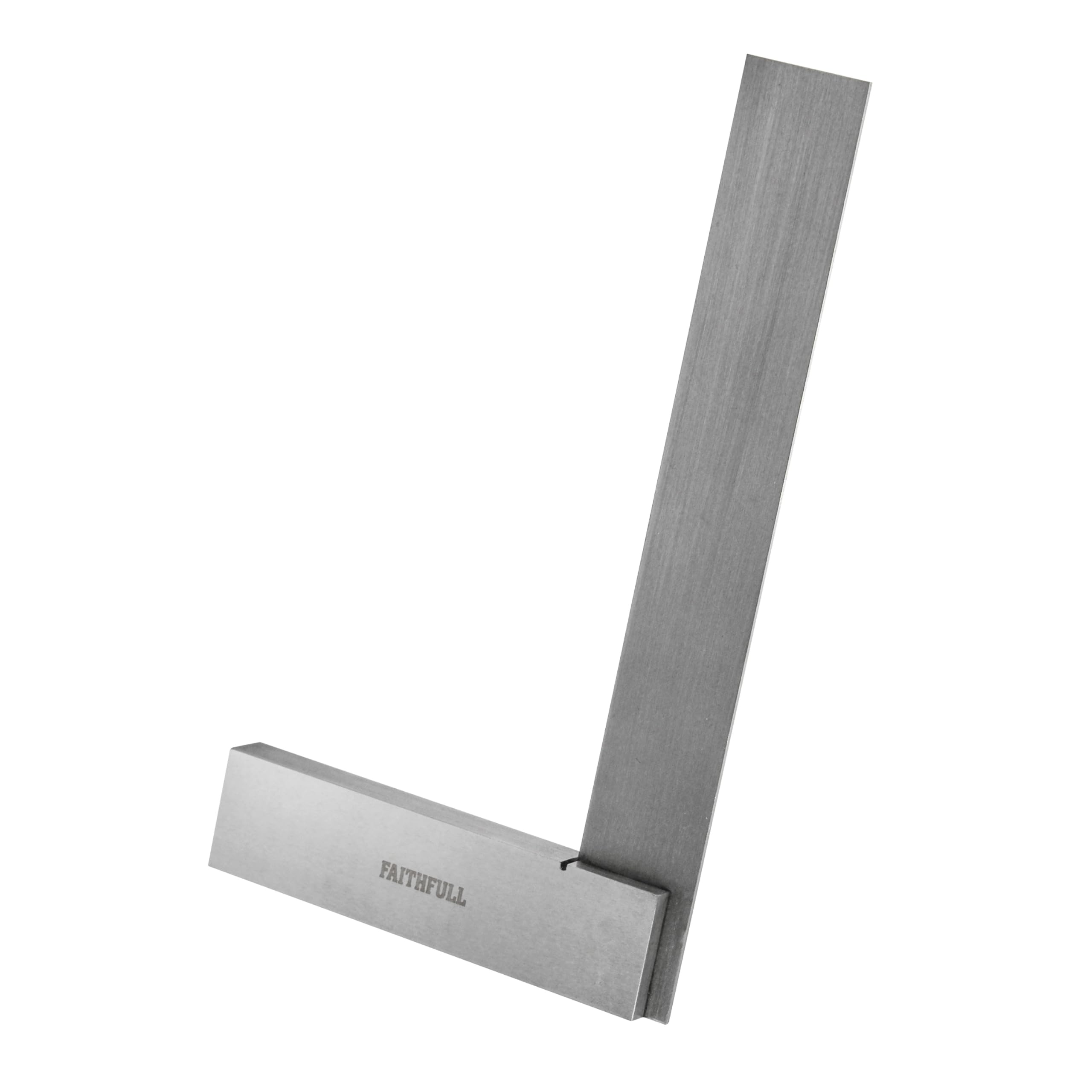 Faithfull Engineers Steel Try Square 150mm (6in) – Precision Ground, Hardened Steel Blade, Accurate Marking, Measuring & Layout Tool for Metalworking & Woodworking